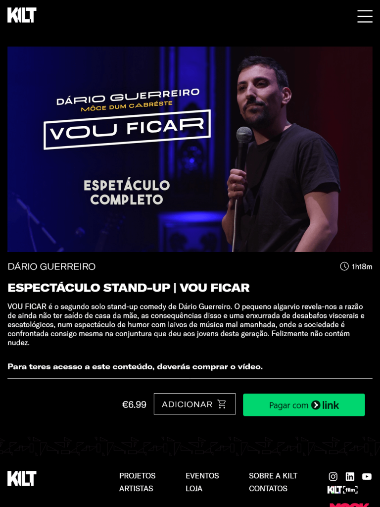 The product page for exclusive videos before the user is granted access to it, displaying the featured image and the form to make the purchase.
